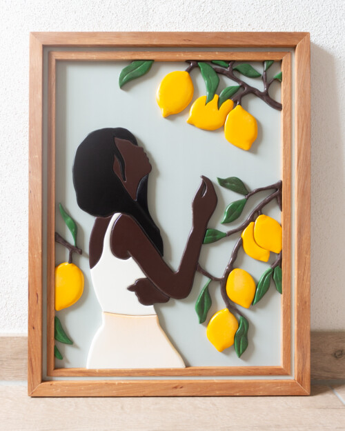 Wandbild "Zitronenmädchen"